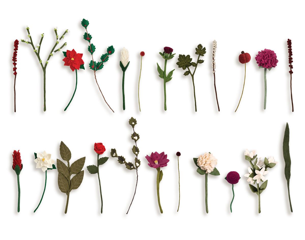 Winter Felt Flower Starter Pack