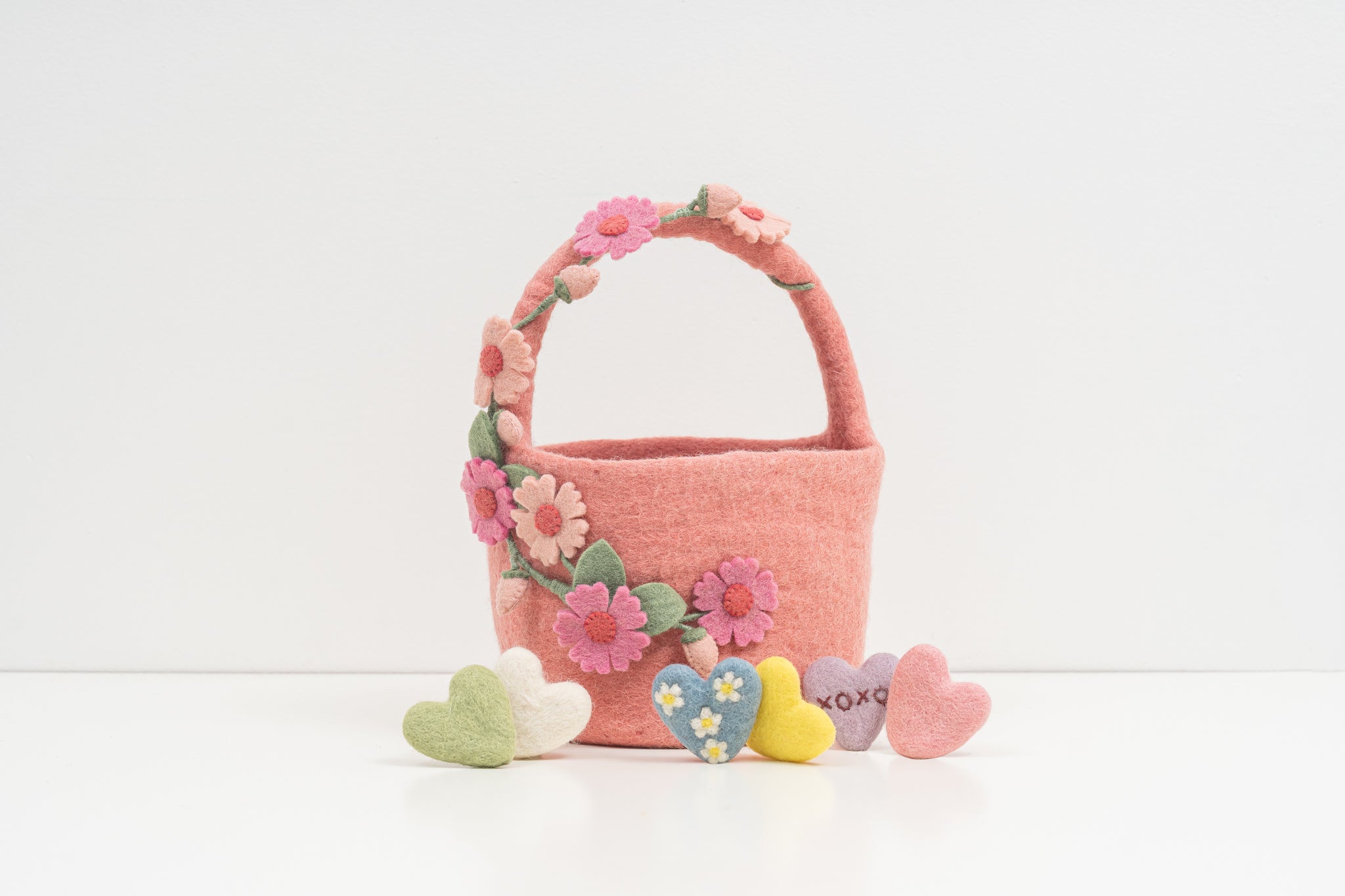 Felt Flower Bucket