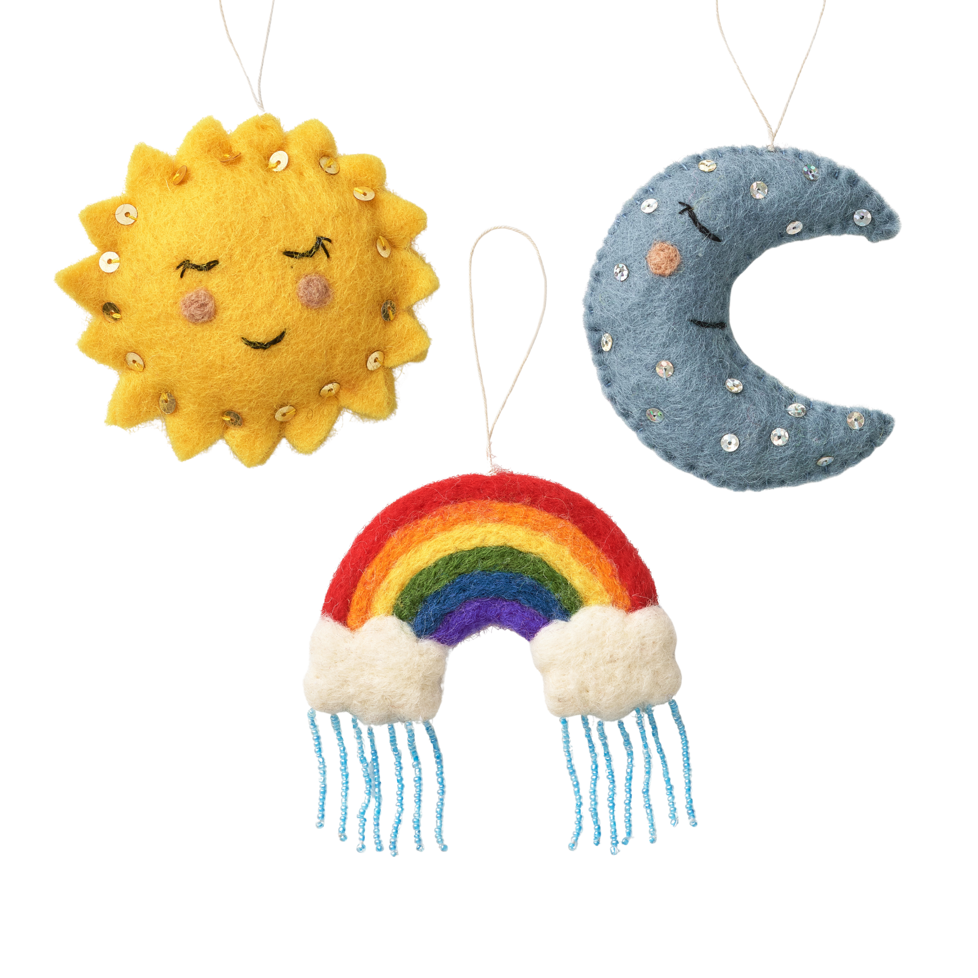Felt Celestial Ornaments