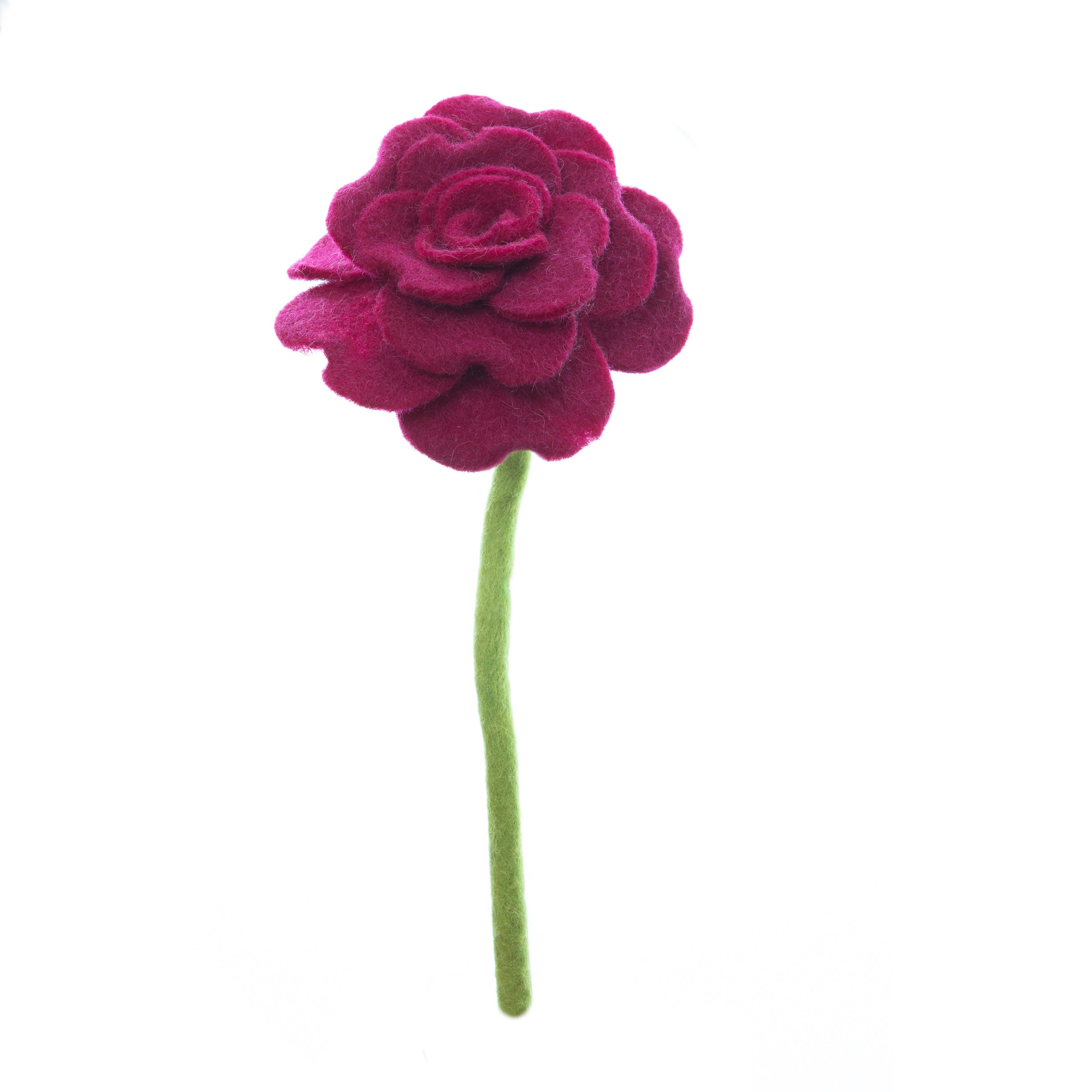 Felt Blooming Rose Light Stem