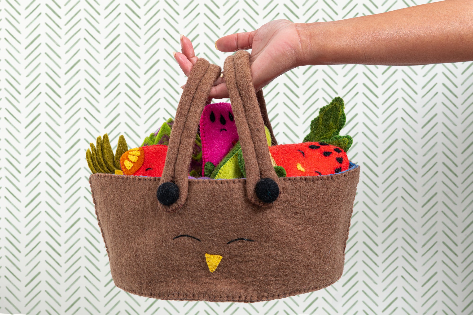 Felt Food Toys & Picnic Basket Set