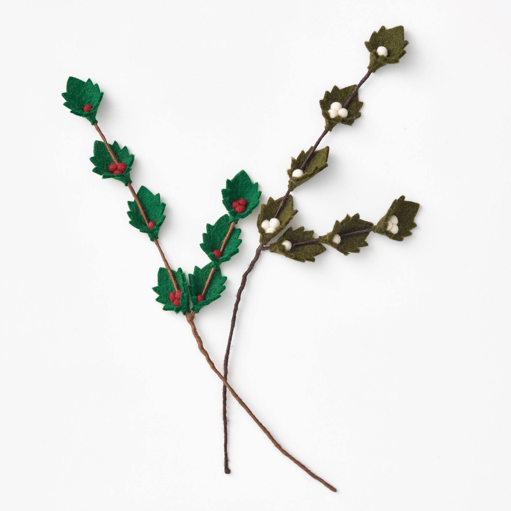 Felt Holly Branch