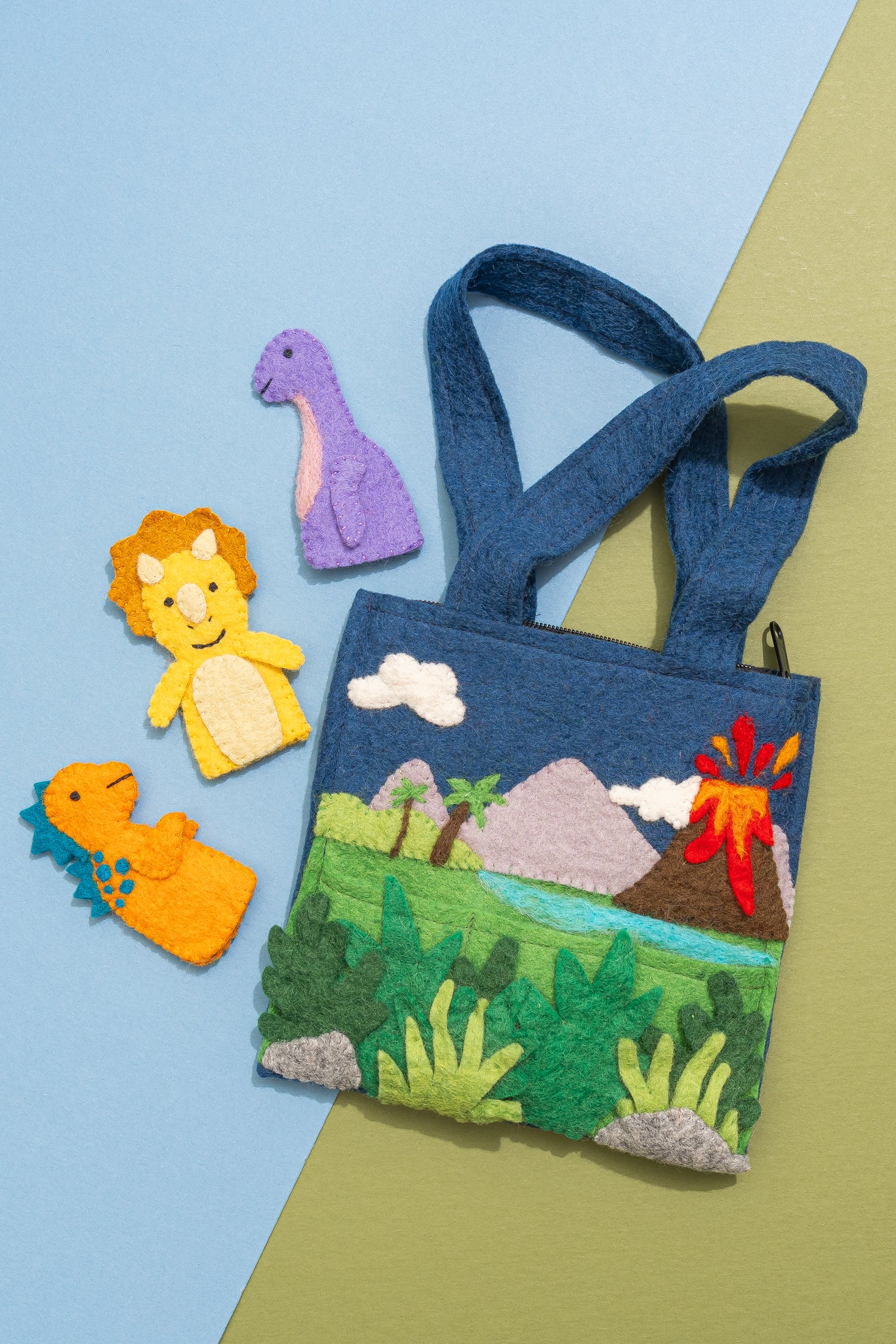 Felt Dinosaur Puppet Bag
