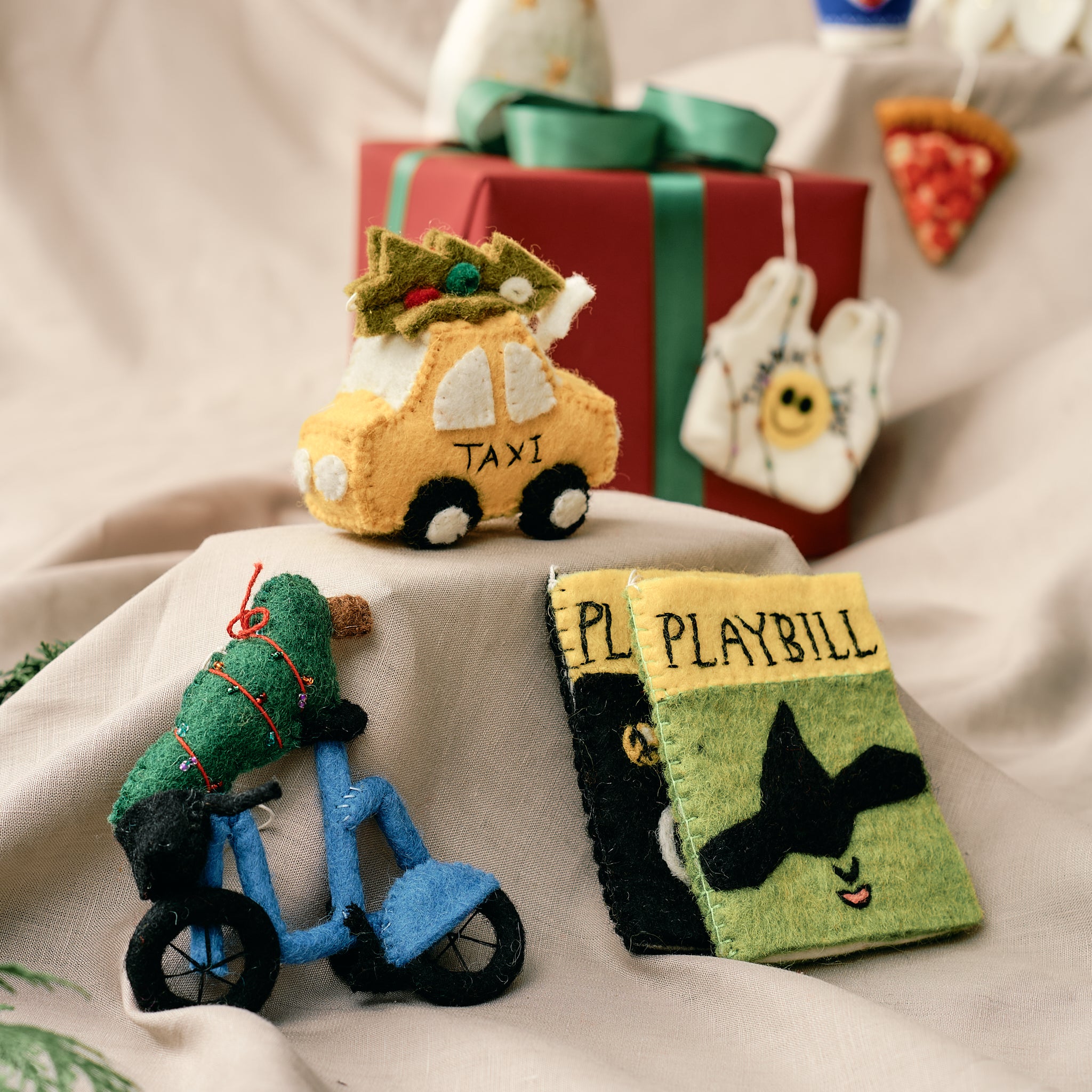 Felt Playbill Ornaments