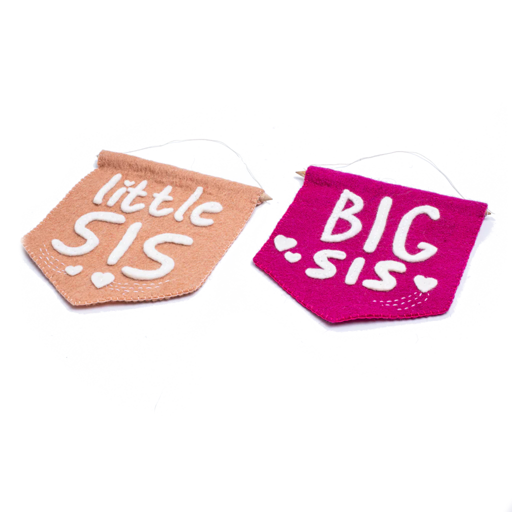 Felt Little Sis Banner Flag