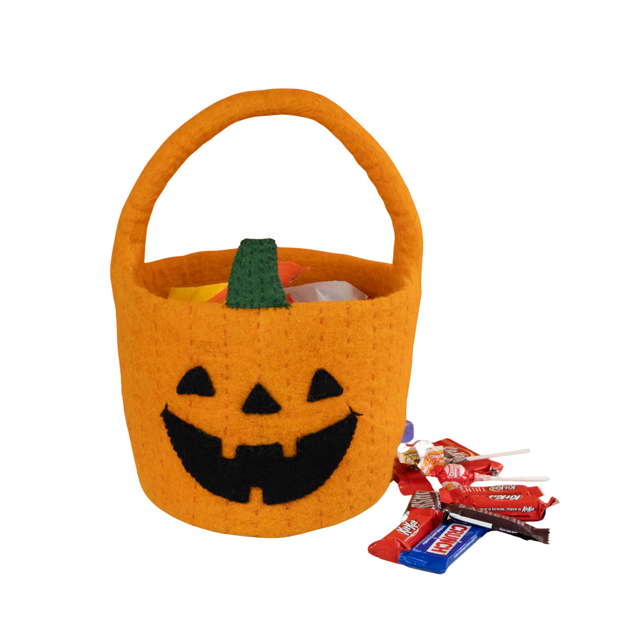 Felt Halloween Bucket Jack-o'-lantern