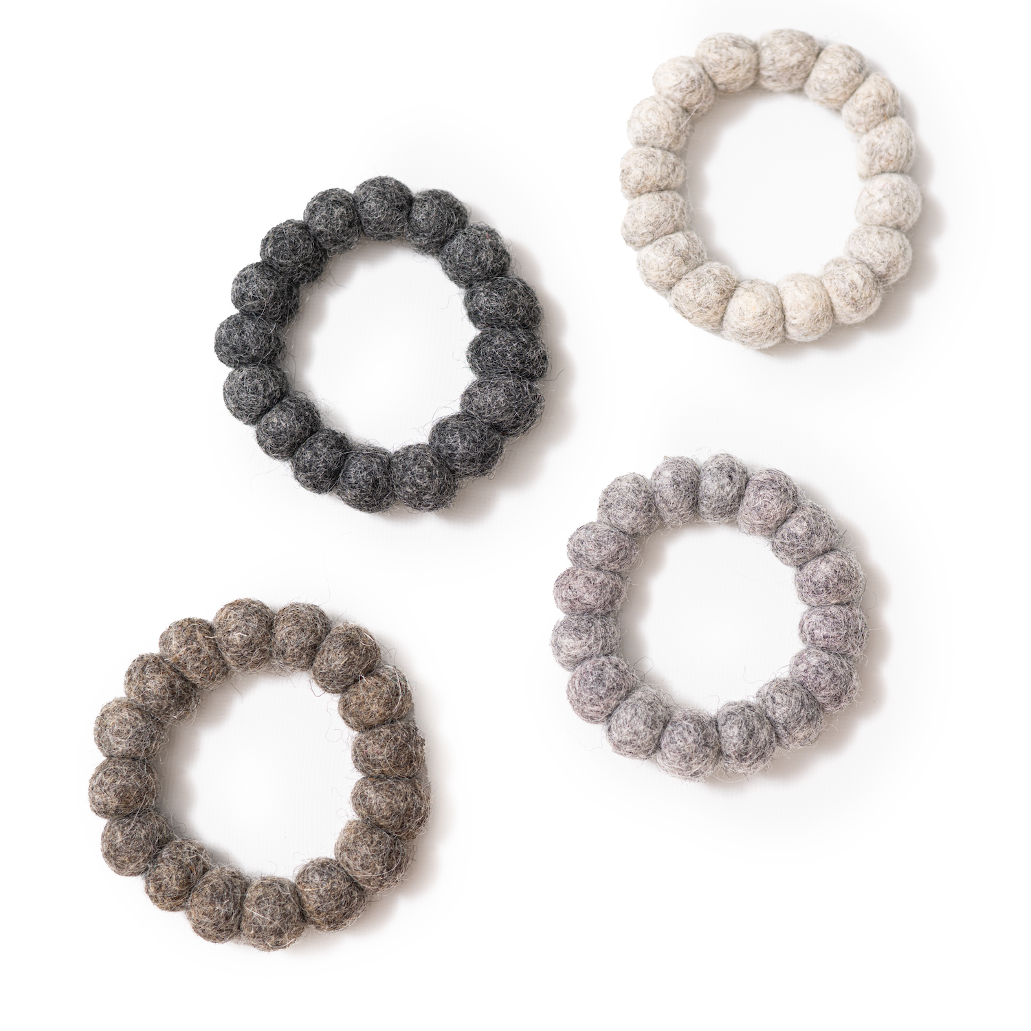 Felt Napkin Rings, Set of 4