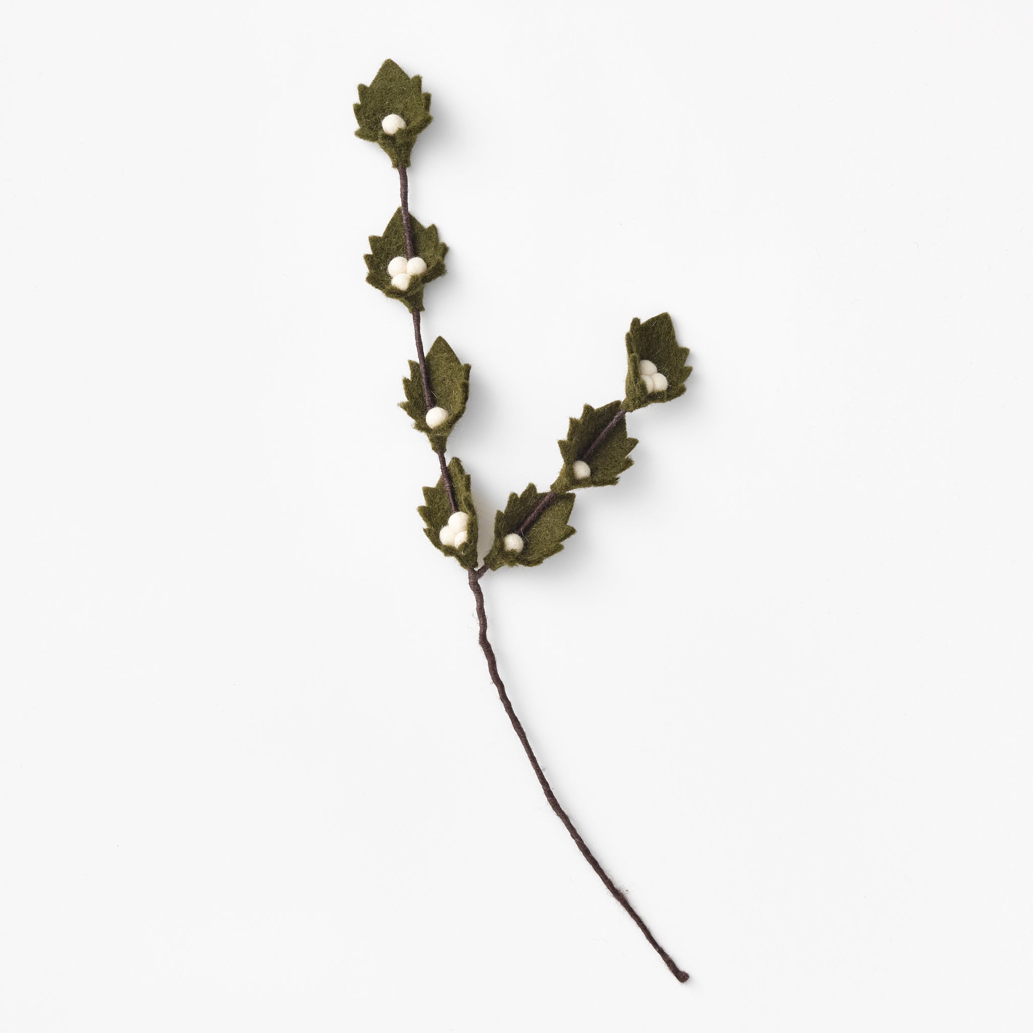 Felt Holly Branch