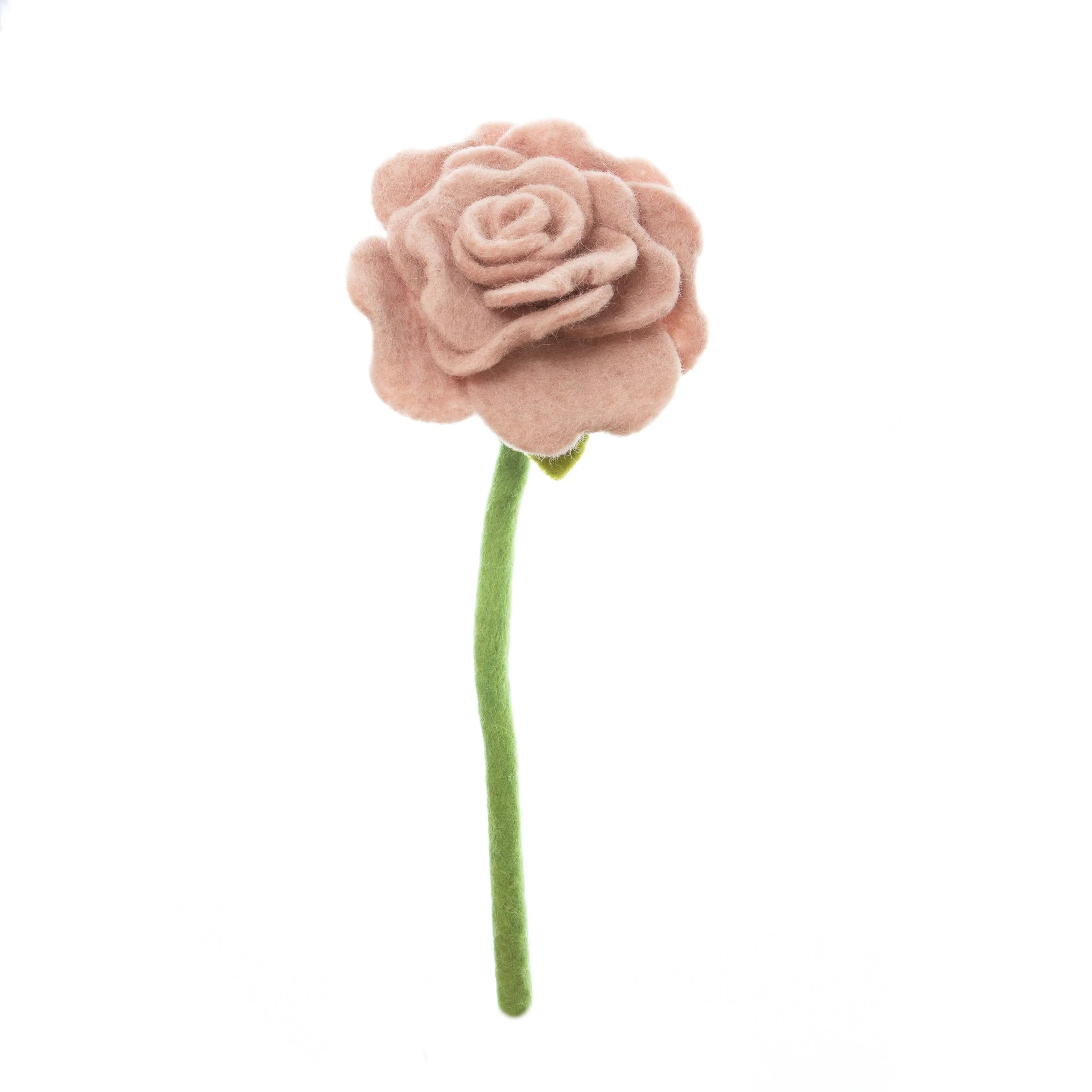 Felt Blooming Rose Light Stem