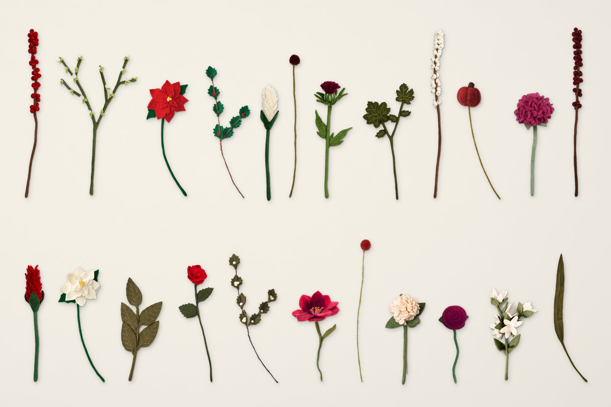 Winter Felt Flower Starter Pack