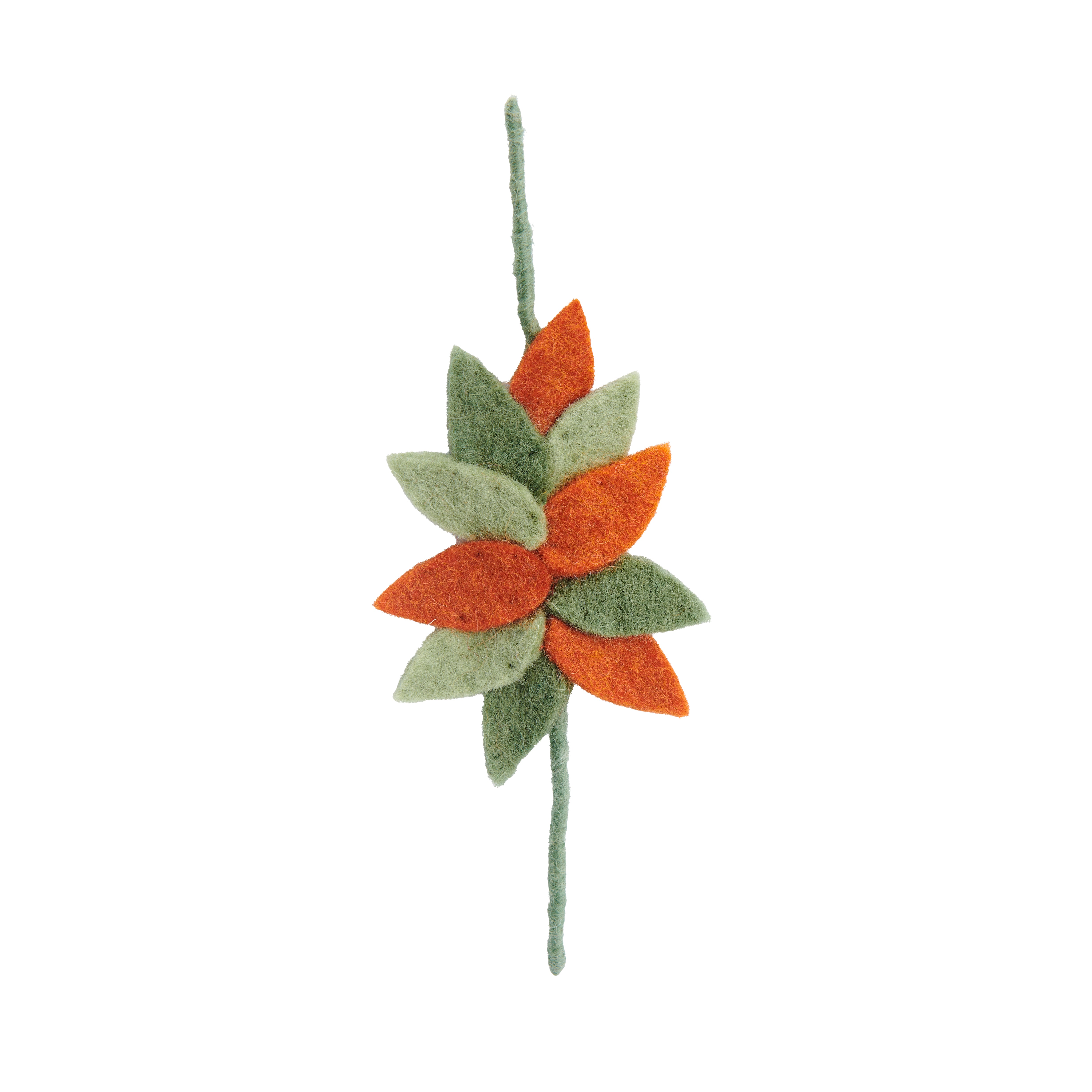 Felt Flower Wire Gift Wrap Fall Foliage