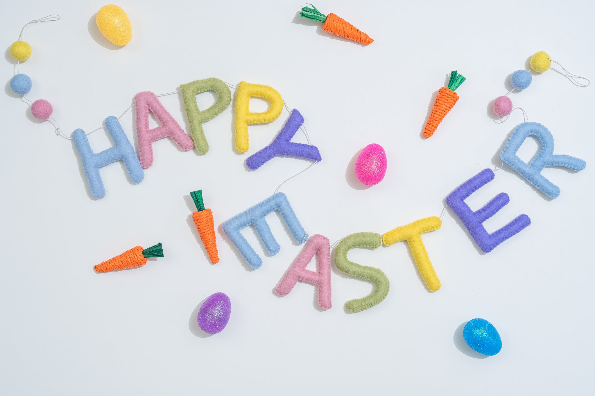 Felt Happy Easter Garland