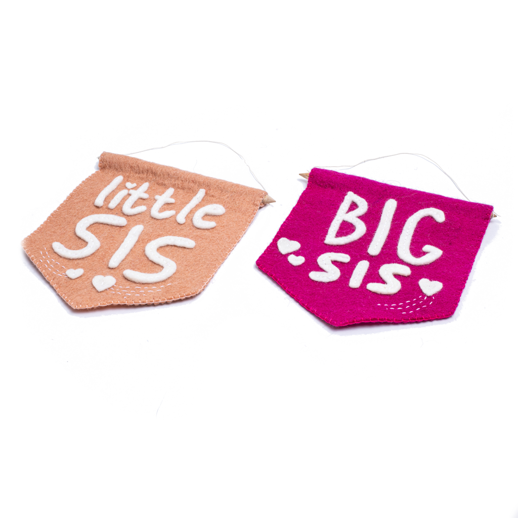 Felt Little Sis Banner Flag