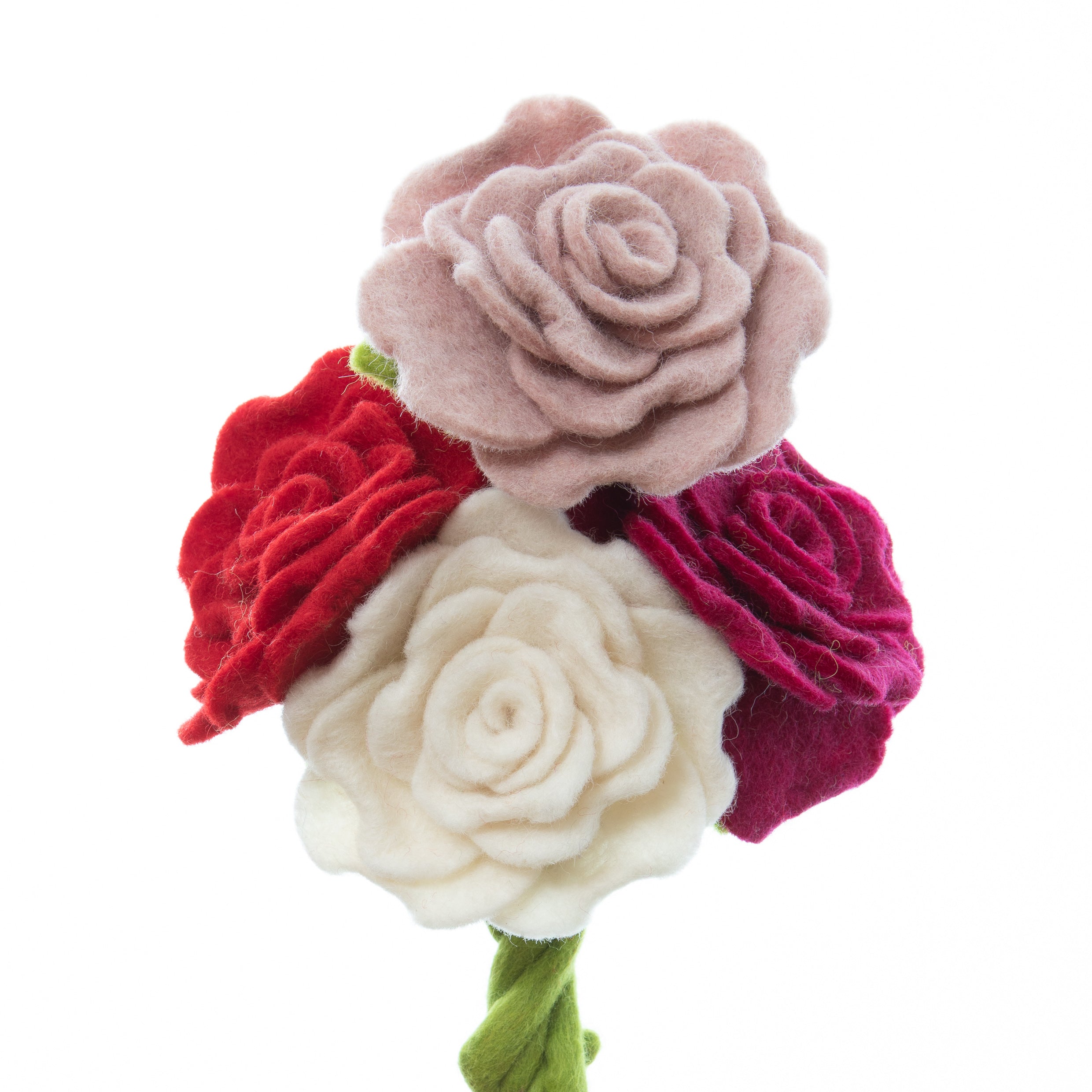 Colorful Felt Decorative Blooming rose. Great for felt flower bouquet.