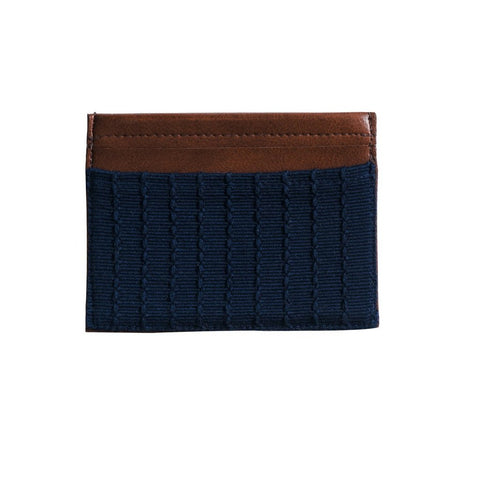 SAMPLE SALE: Leather Brocade Card Holder