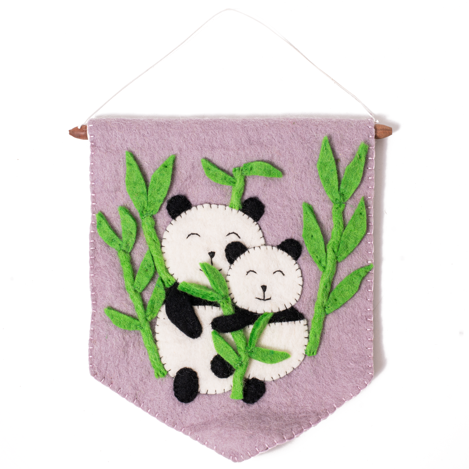 Felt Panda Banner Flag