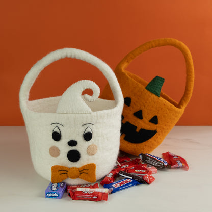Felt Halloween Bucket Ghost