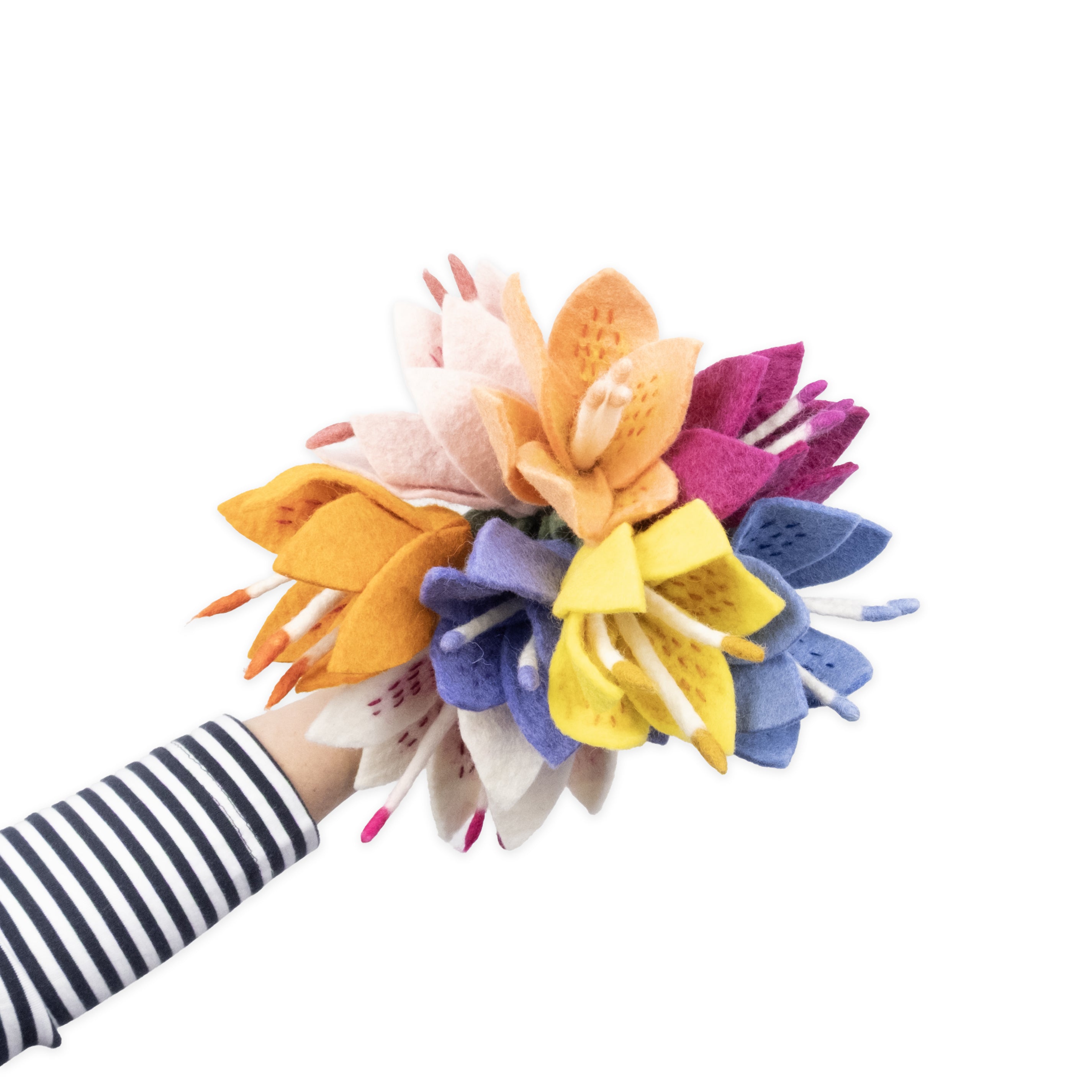 Felt Stargazer Lily Flower