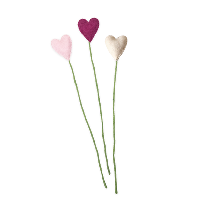 Felt Heart Stems