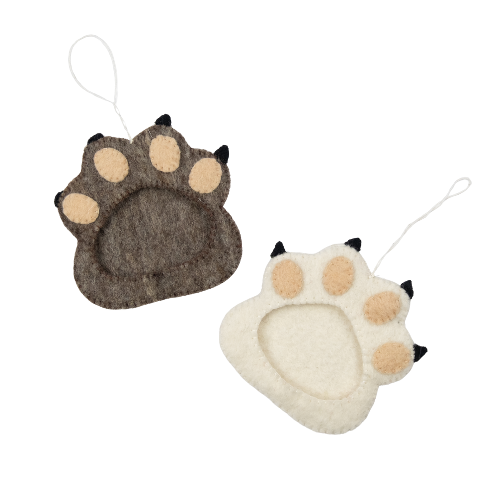 Felt Paw Frame Ornament
