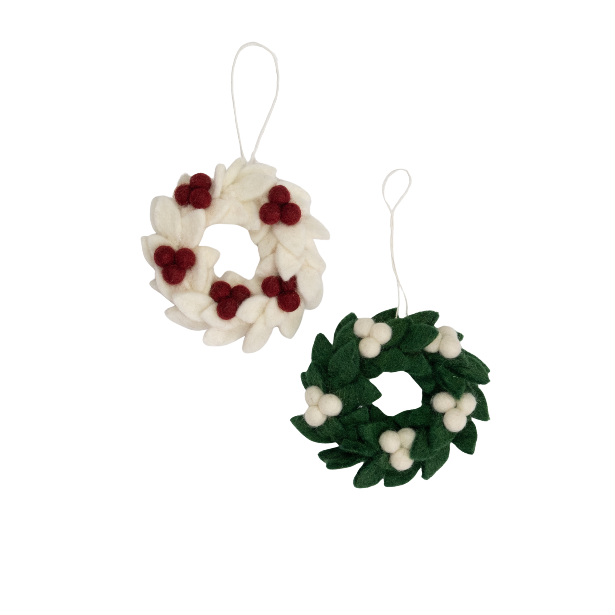 Felt Mini Wreath Ornament