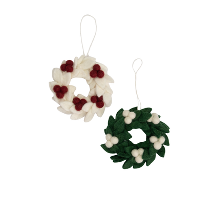 Felt Mini Wreath Ornament
