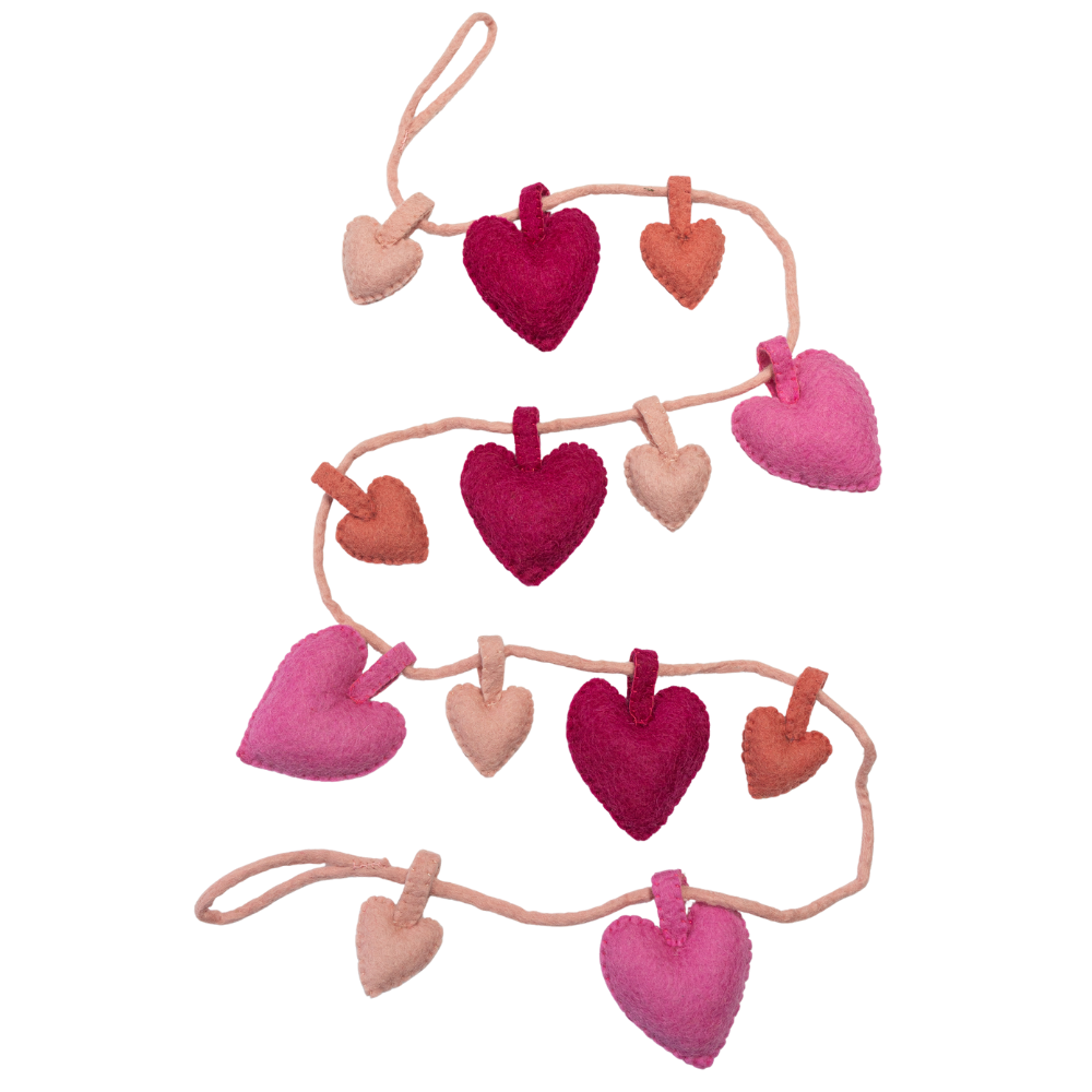 Felt Heart Garland