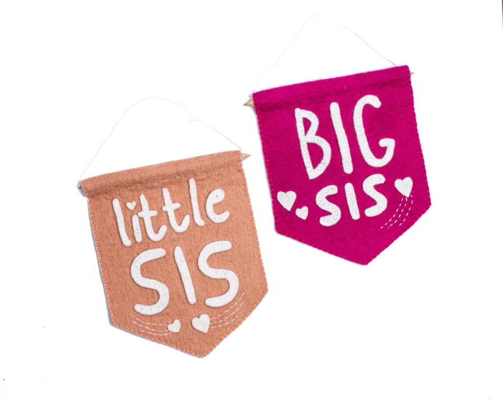 Felt Little Sis Banner Flag