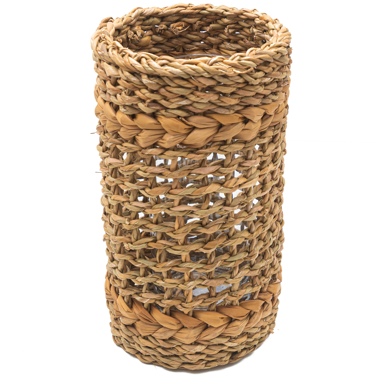 Woven Vase with Glass Insert