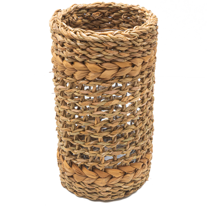 Woven Vase with Glass Insert