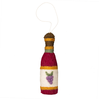 Felt Wine Bottle Ornament