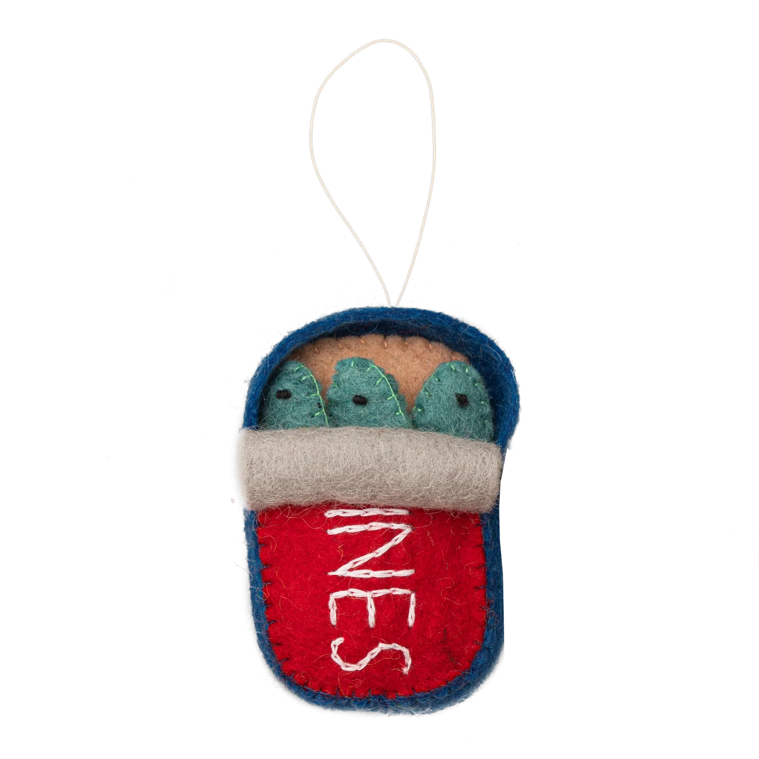 Felt Can of Sardines Ornament