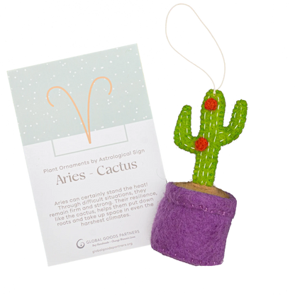 Plant Ornament Astrology Signs With Card