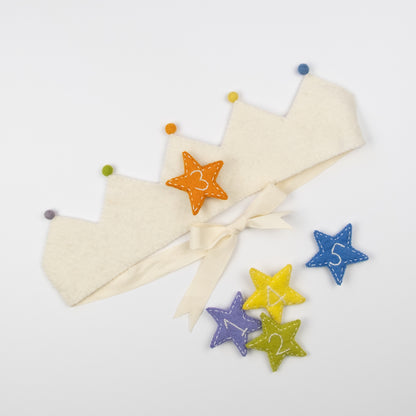 Felt Birthday Crown White