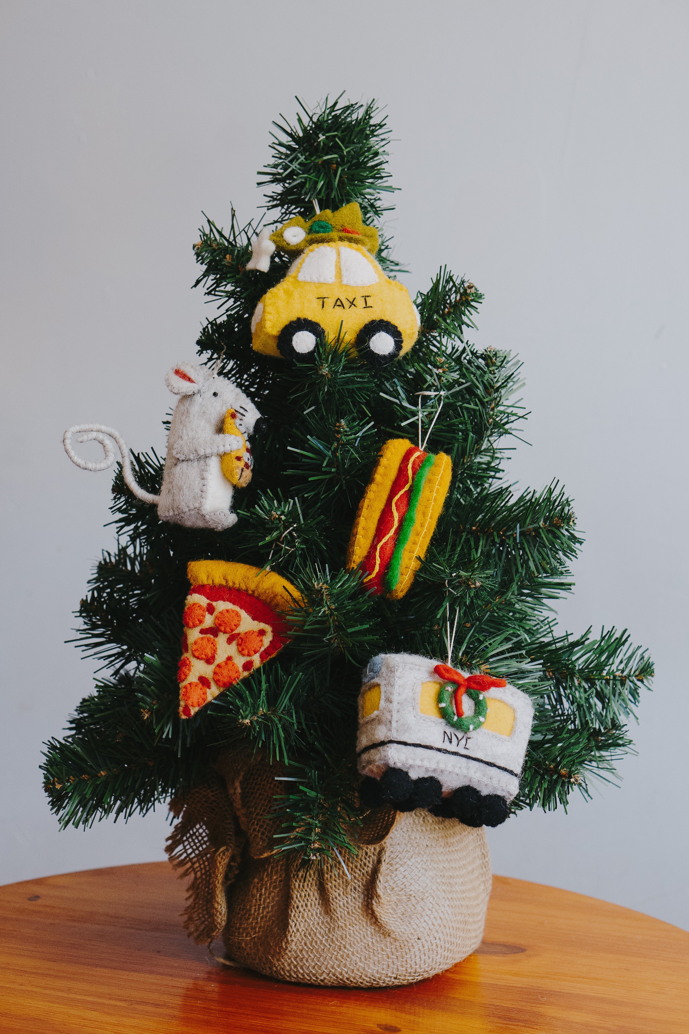 NYC Taxi With Tree Ornament