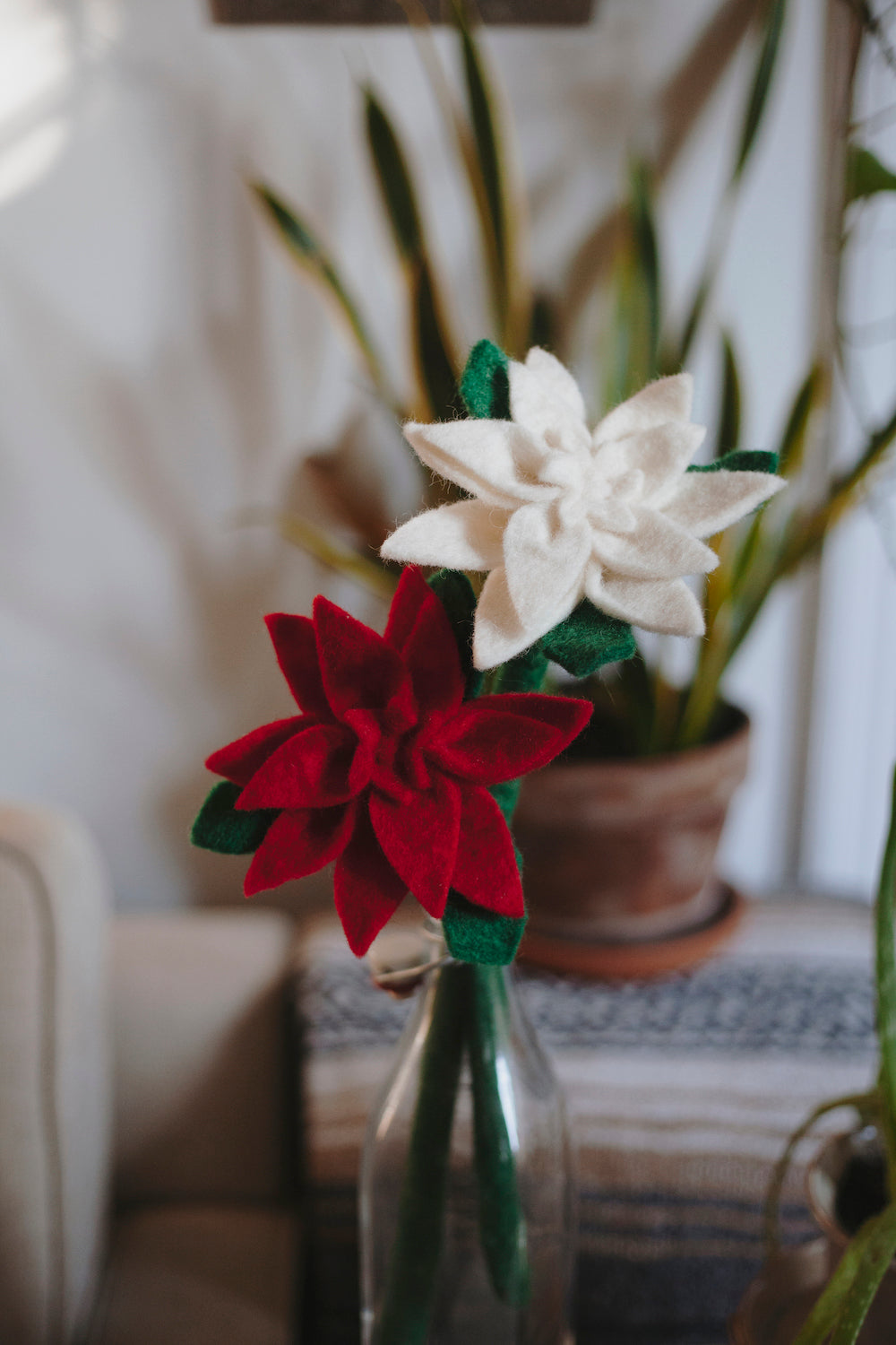 Felt Poinsettia Wand