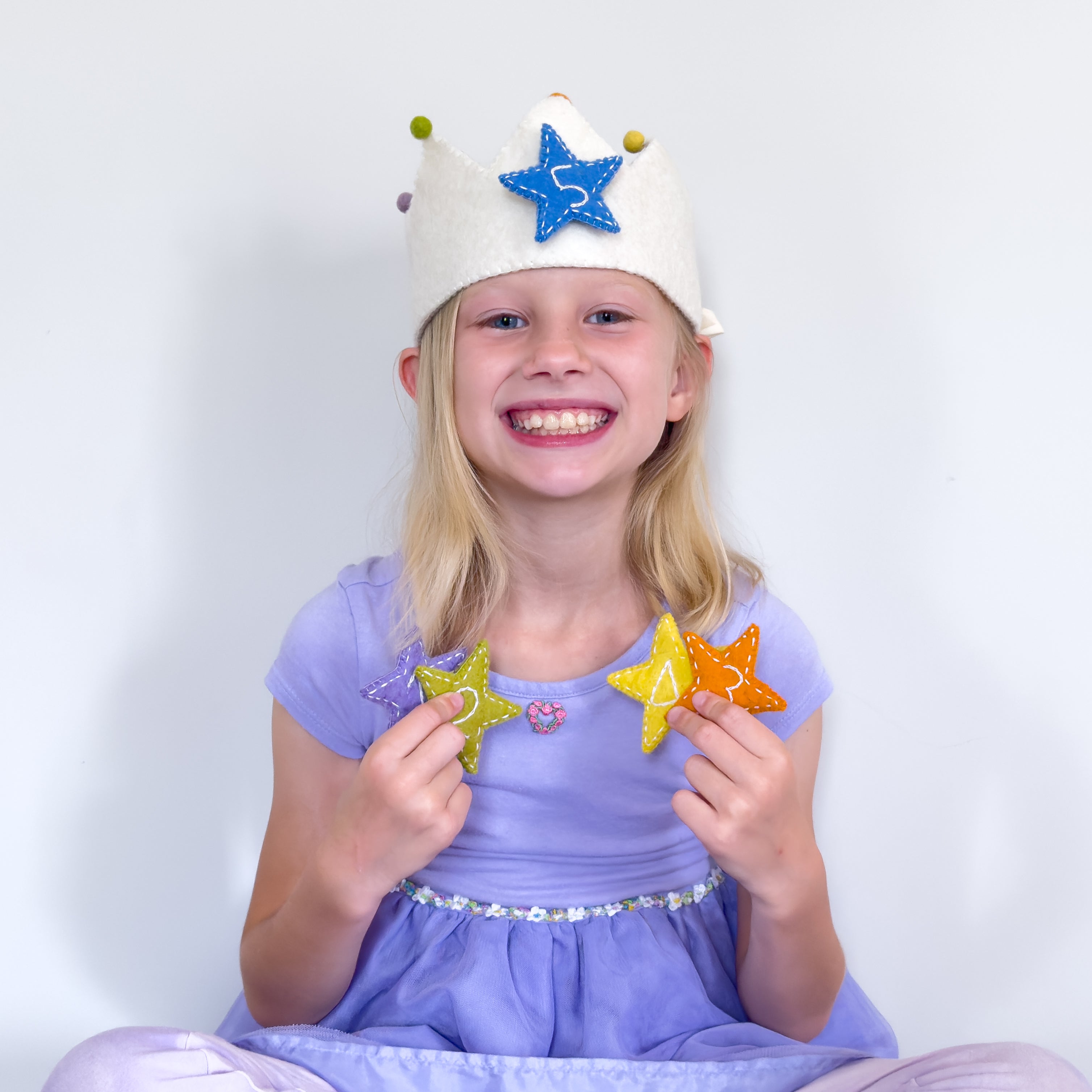 Felt Birthday Crown White