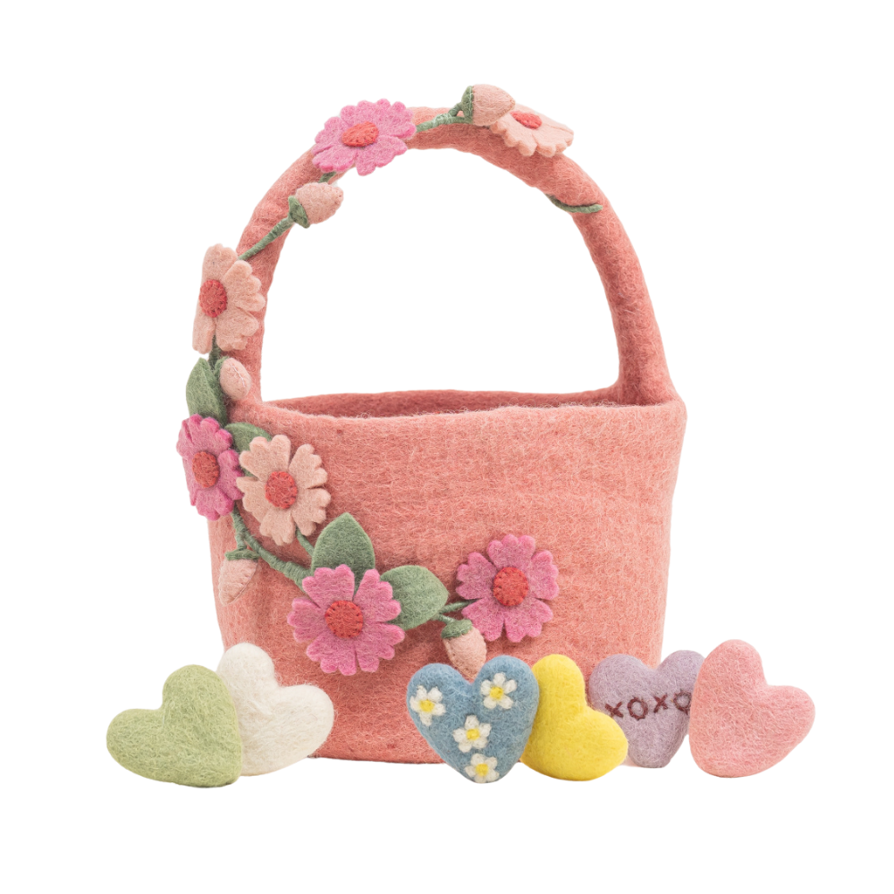 Felt Flower Bucket