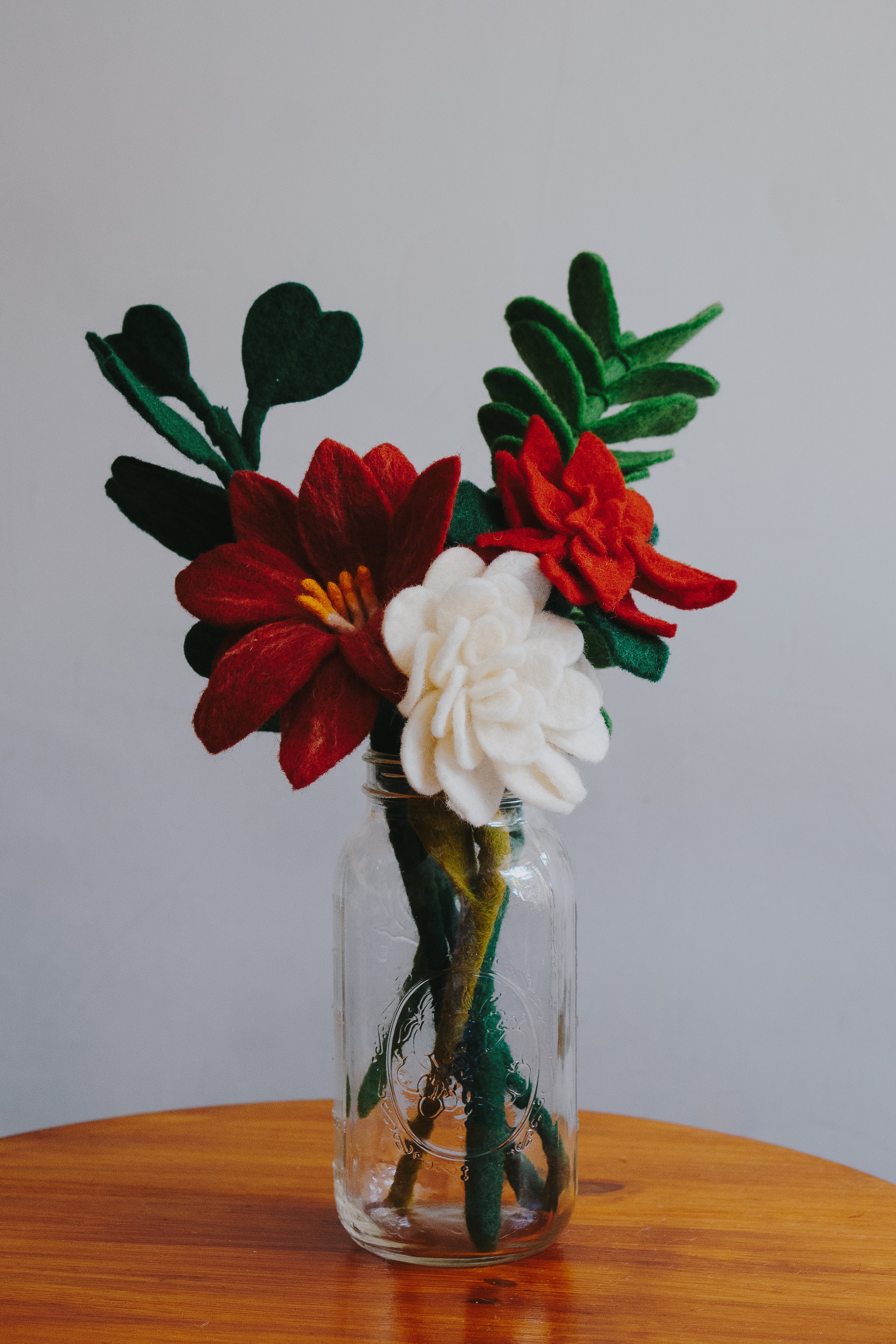 Felt Poinsettia Wand