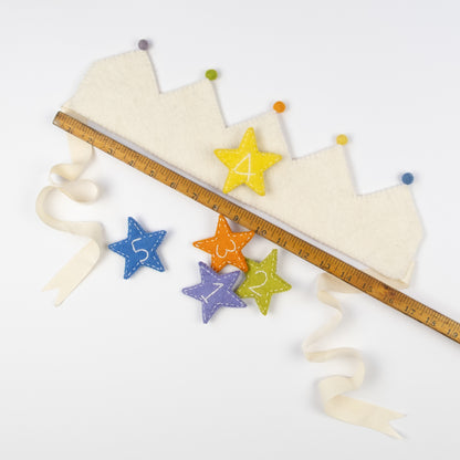 Felt Birthday Crown White