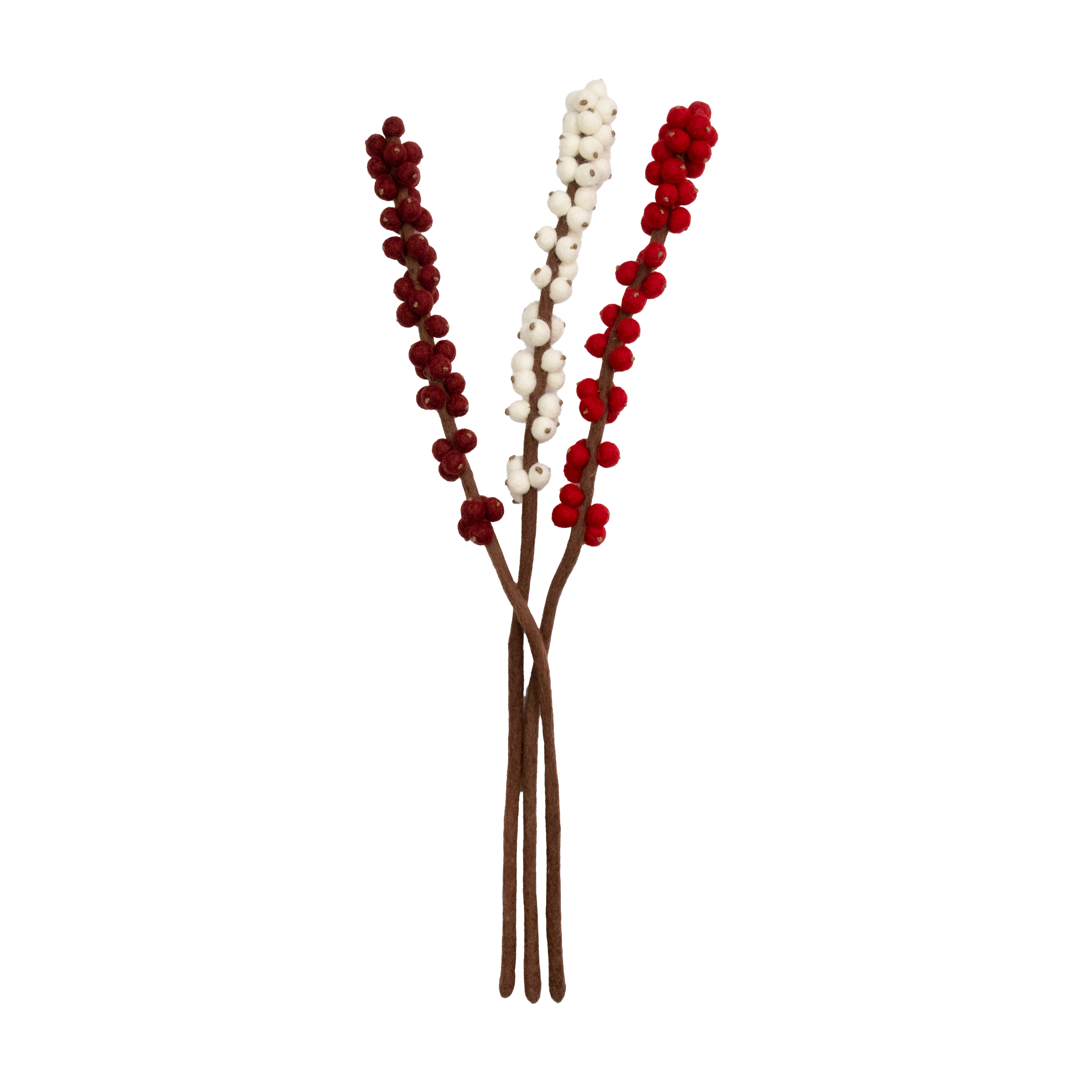 Felt Winterberry Ilex Stem