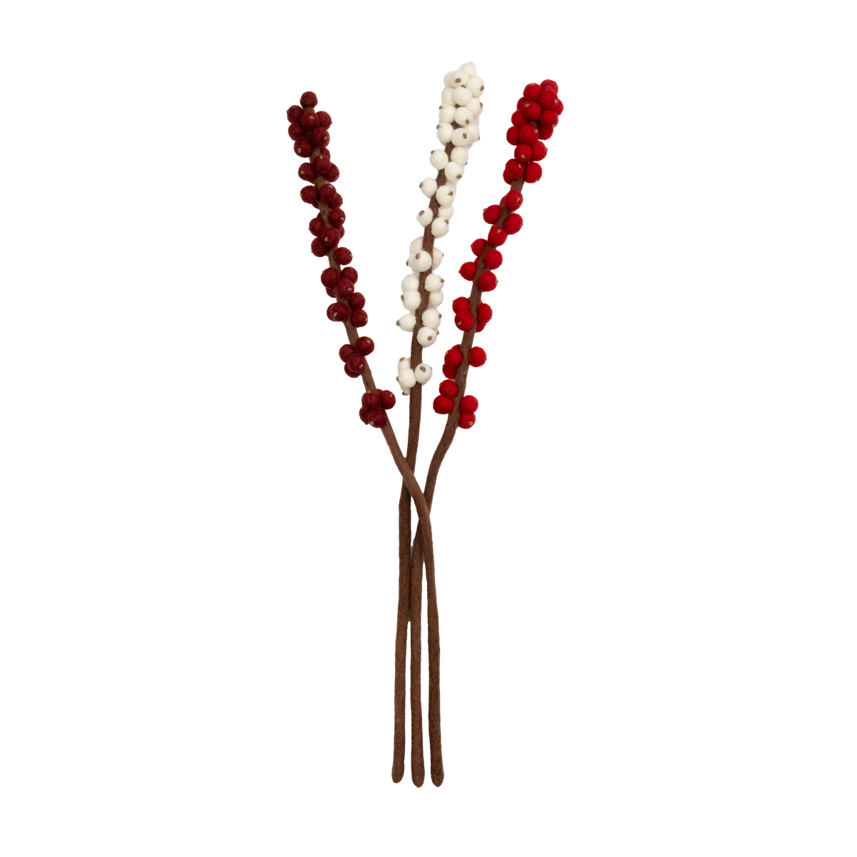 Felt Winterberry Ilex Stem