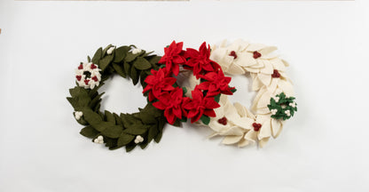 Poinsettia Wreath Red