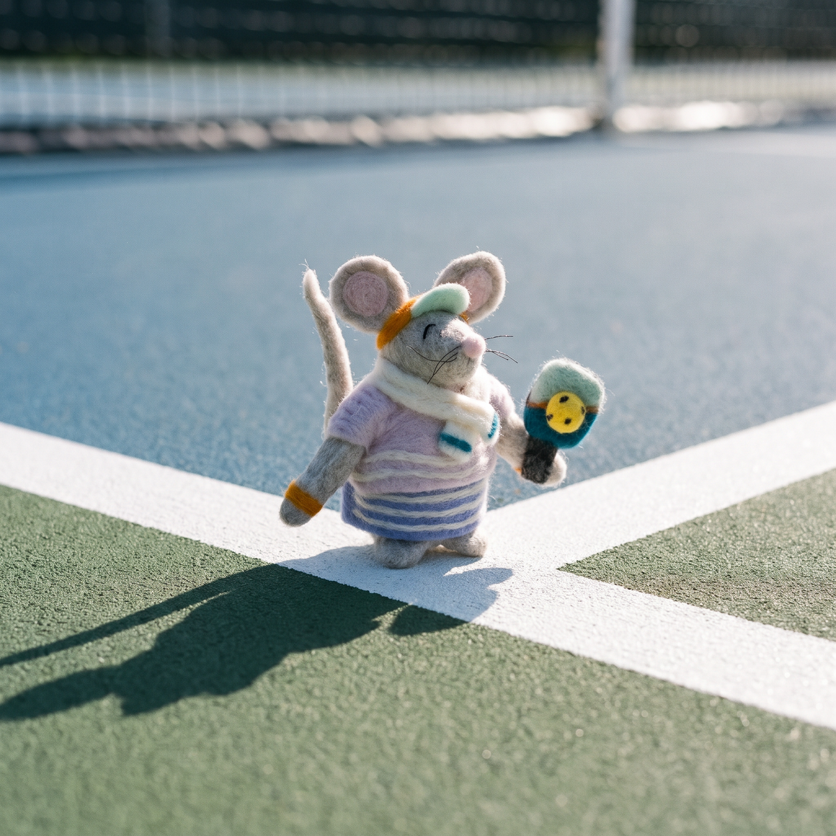 Felt Pickle Ball Mouse Ornament