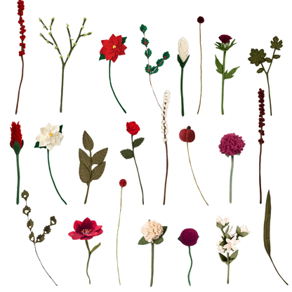 Winter Felt Flower Starter Pack