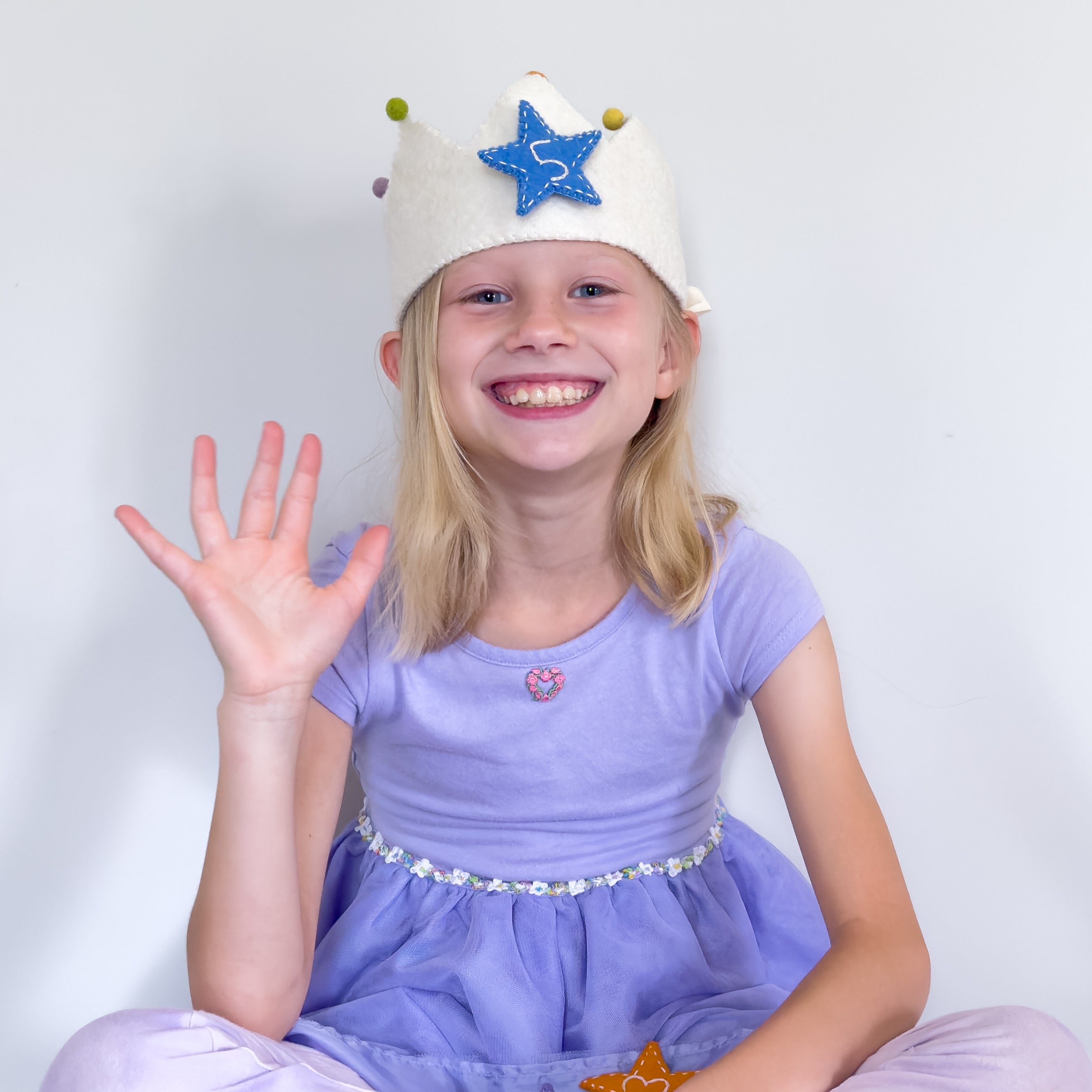 Felt Birthday Crown White