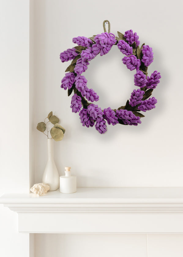 Felt Lavender Wreath Purple