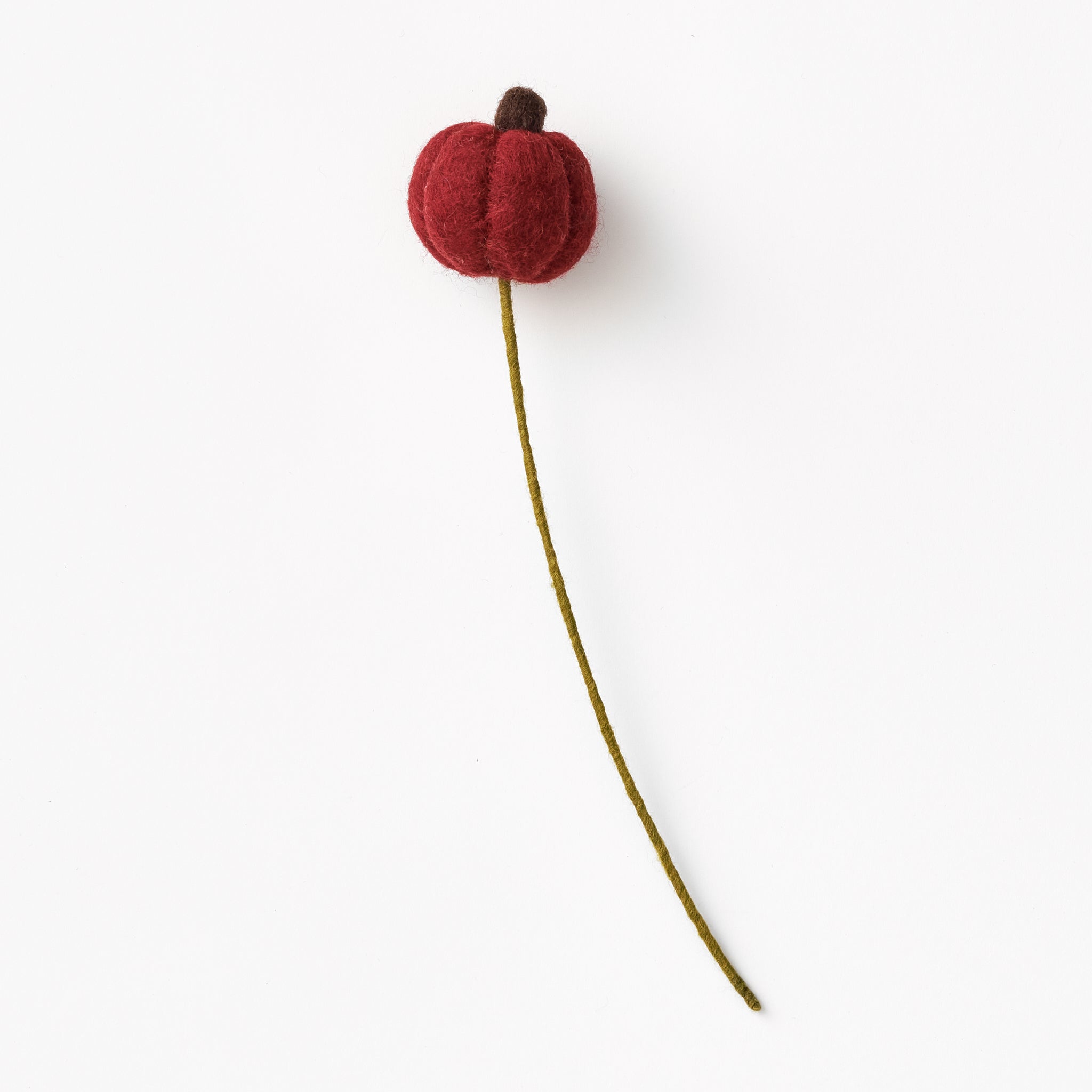 Felt Pumpkin Accent Stem