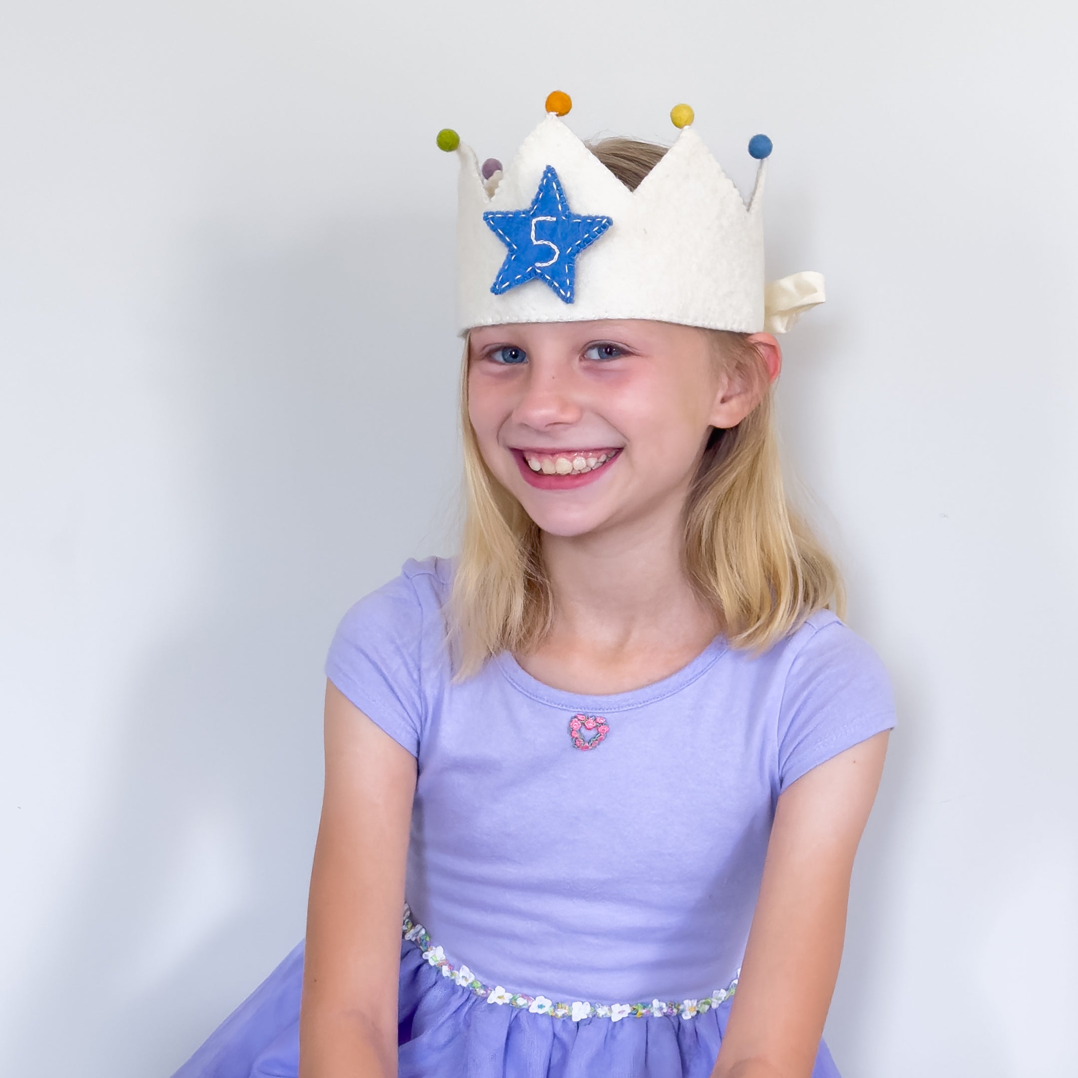 Felt Birthday Crown White