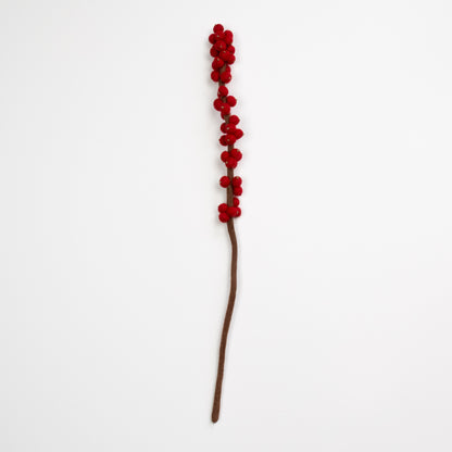 Felt Winterberry Ilex Stem